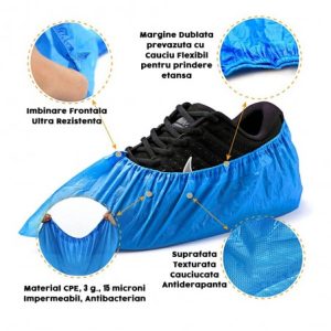 Set 100 Botosi (Acoperitori Pantofi) 15x41cm, CPE 3g, Serix